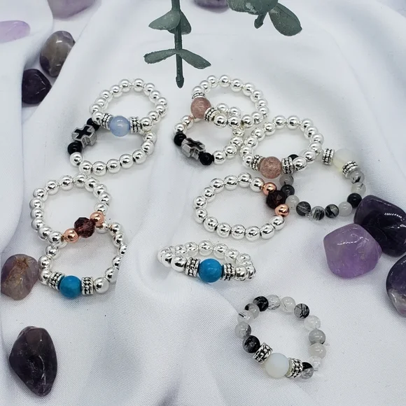 Handmade Silver Gemstone Rings - Picture 3 of 4